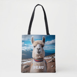 Peru Llama Tote Bag
