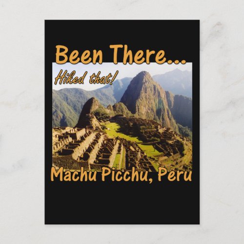 Peru Machu Picchu Inca Trail Hike Postcard