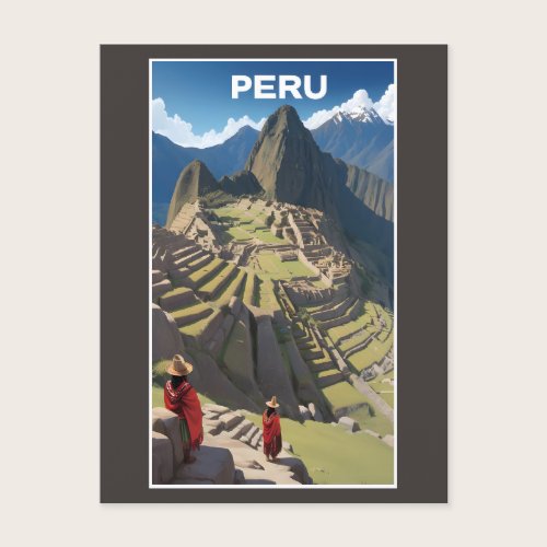 Peru Machu Picchu Postcard Peru Machu Picchu Postcard