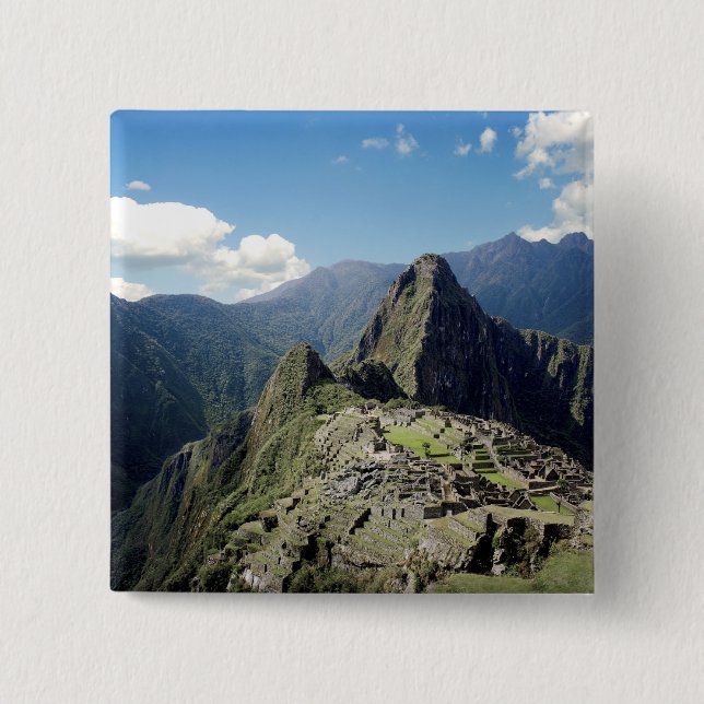 Peru, Machu Picchu, the ancient lost city of 2 Pinback Button (Front)
