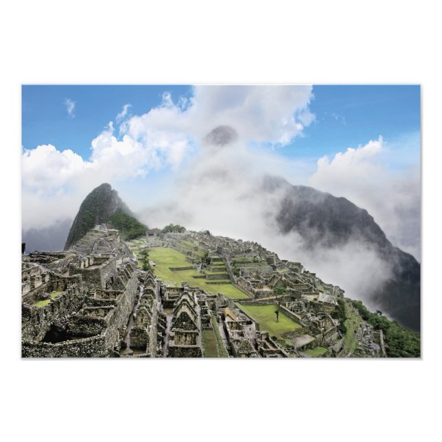 Peru, Machu Picchu, the ancient lost city of 4 Photo Print (Front)