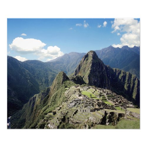 Peru Machu Picchu the ancient lost city of Photo Print