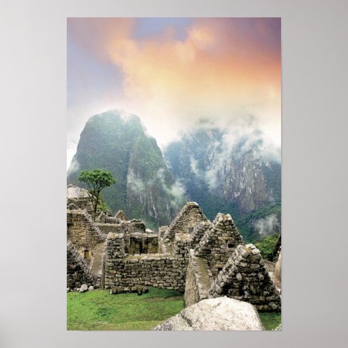 Peru Machu Picchu the ancient lost city of Poster