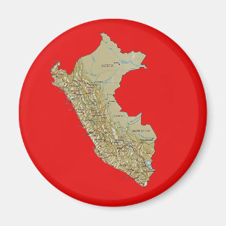 Peru Map Magnet