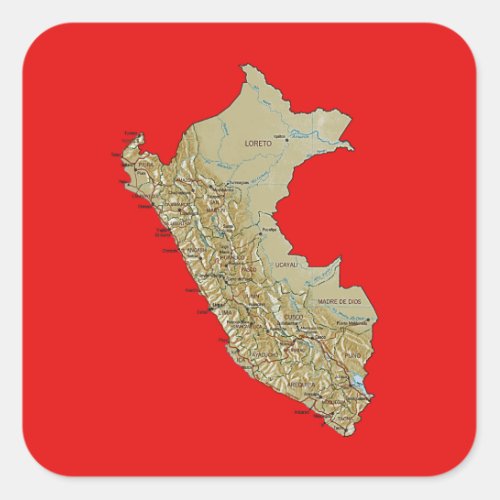 Peru Map Sticker