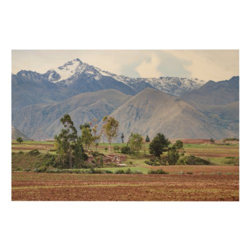 Peru Maras Landscape Above The Sacred Valley Wood Wall Decor