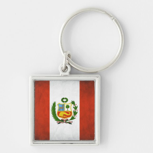 Peru National Flag Keychain (Front)