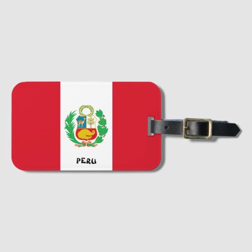Peru National Flag Patriotic Luggage Tag