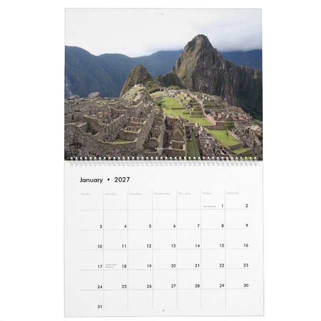 Peru Nature Calendar (Jan 2027)