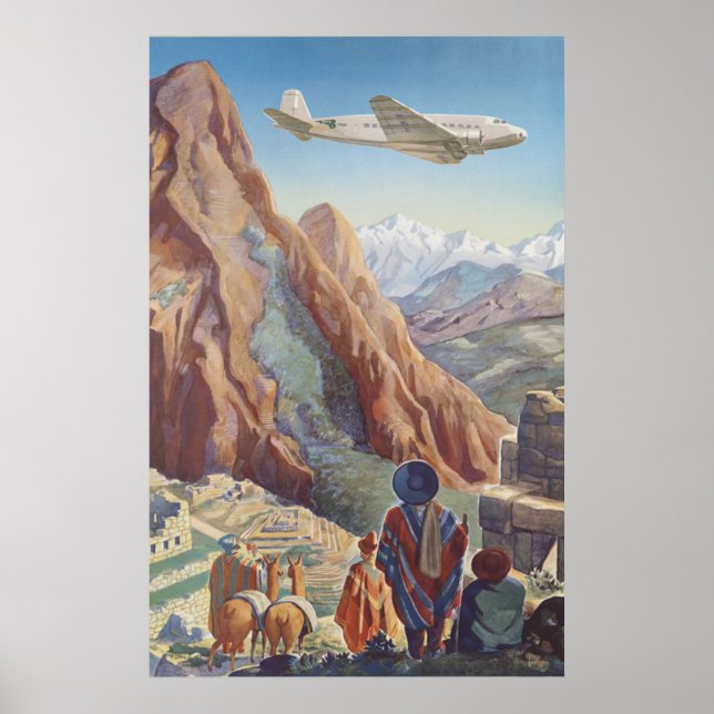 Peru Of The Incas Vintage Travel Poster (Front)