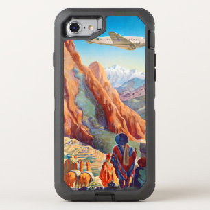 Peru of the Incas Vintage Travel Poster Art OtterBox Defender iPhone SE/8/7 Case
