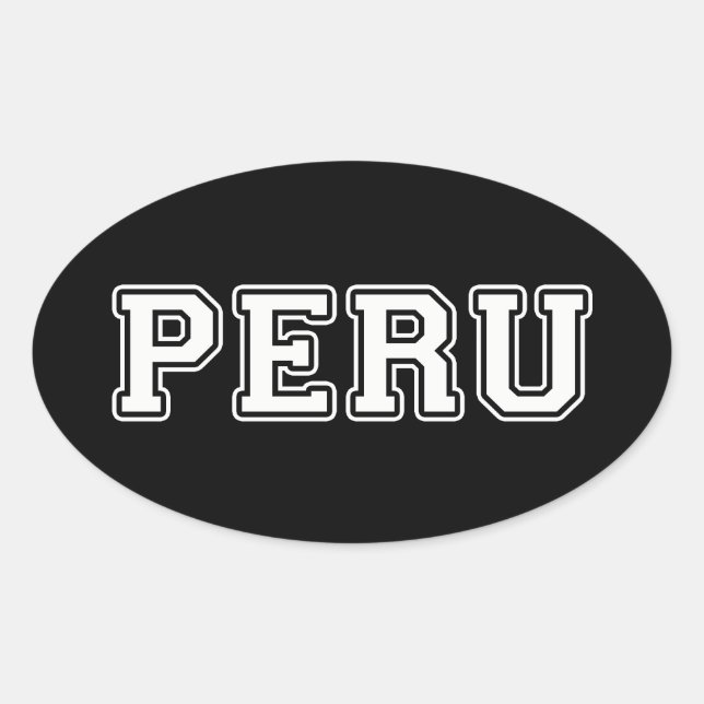 Peru Oval Sticker (Front)