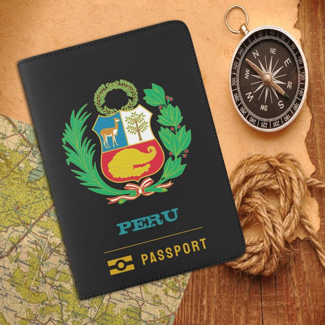 Peru Passport, Peruvian coat of Arms, flag Passport Holder (Creator Uploaded)