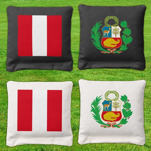Peru patriotic bags Peruvian Flag Cornhole Bags