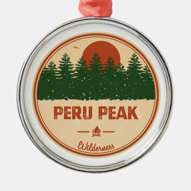Peru Peak Wilderness Vermont Metal Ornament (Front)