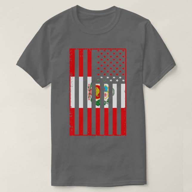 Peru  Peruvian American Flag  Men Women Kids  T-Shirt (Design Front)