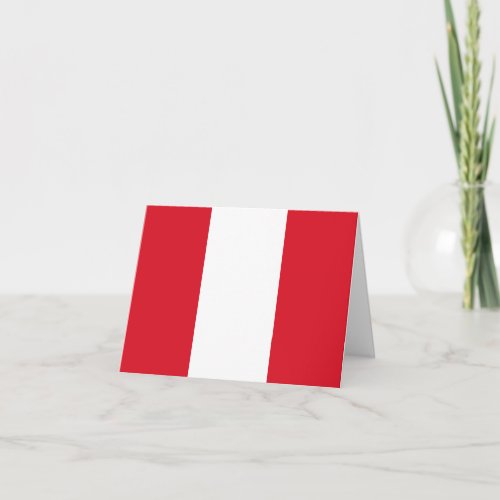 Peru Peruvian Flag Card