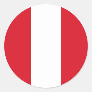 Peru (Peruvian) Flag Classic Round Sticker
