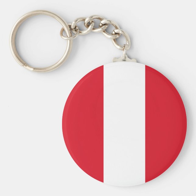 Peru (Peruvian) Flag Keychain (Front)