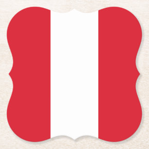 Peru (Peruvian) Flag Paper Coaster