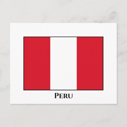 Peru Peruvian Flag Postcard