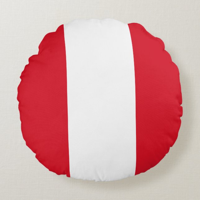 Peru (Peruvian)  Flag Round Pillow (Front)