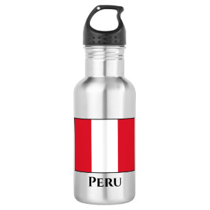 Peru (Peruvian) Flag Stainless Steel Water Bottle