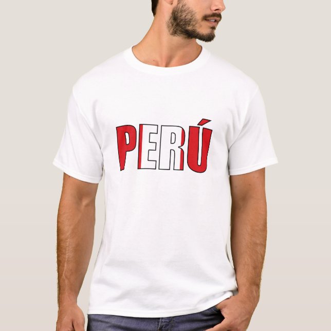 Peru Peruvian Flag T-Shirt (Front)