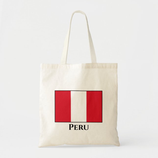 Peru (Peruvian) Flag Tote Bag (Front)