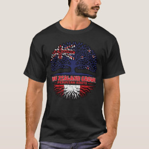 Peru Peruvian New Zealander New Zealand Tree Roots T-Shirt