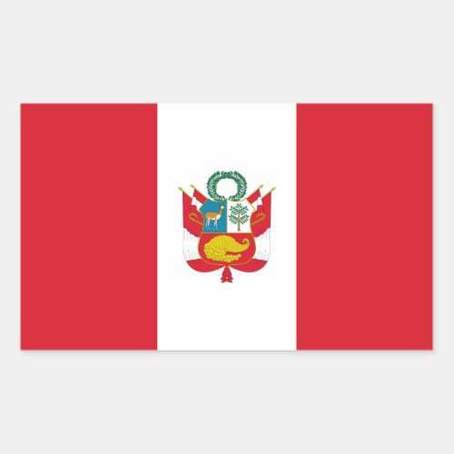 PeruPeruvian War Flag Rectangular Sticker