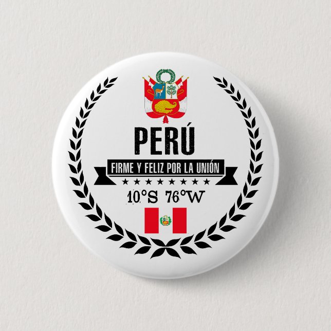 Peru Pinback Button (Front)