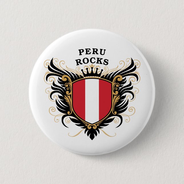 Peru Rocks Pinback Button (Front)