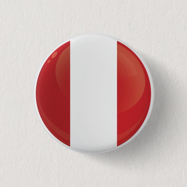 Peru  Round Icon Flag Button (Front)
