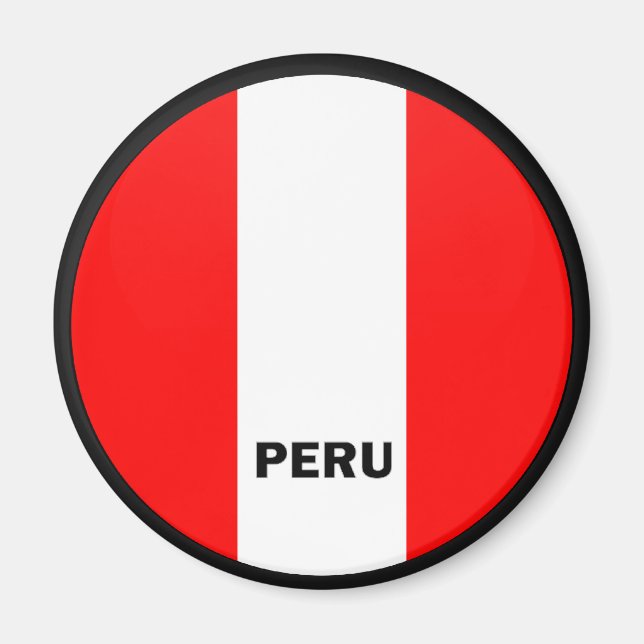 Peru Roundel quality Flag Magnet (Front)