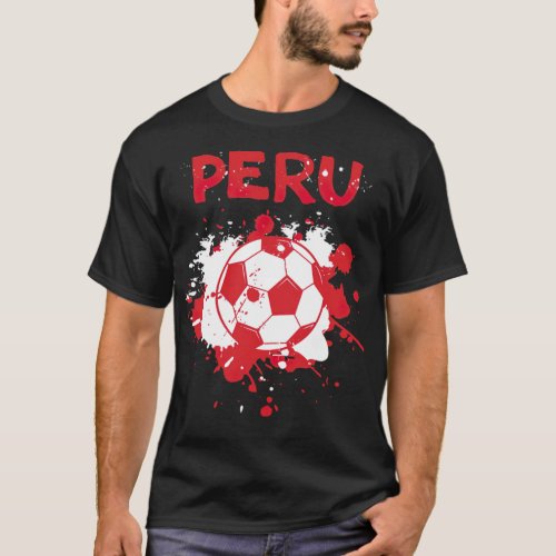 Peru Soccer  Fan Football Gift Funny funny tennis  T_Shirt