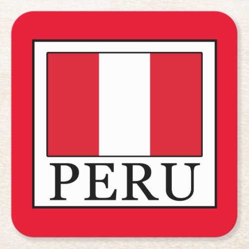 Peru Square Paper Coaster