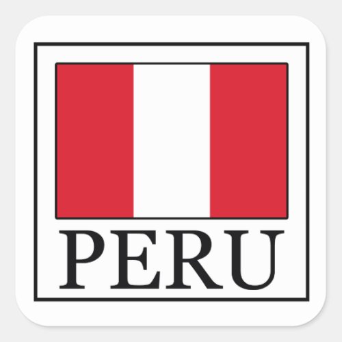 Peru Square Sticker