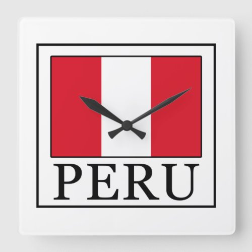 Peru Square Wall Clock