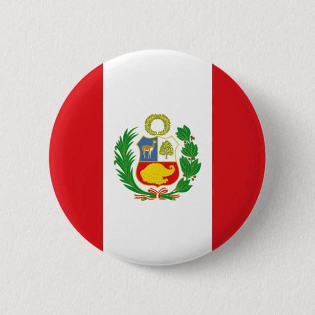Peru State Flag Button (Front)