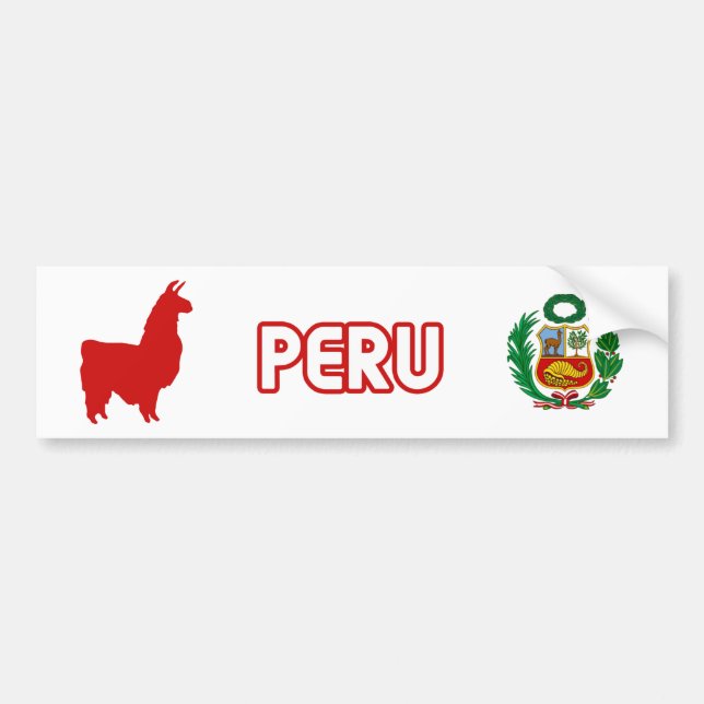 Peru Stiker Bumper Sticker (Front)
