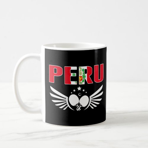 Peru Table Tennis   Support Peruvian Ping Pong Tea Coffee Mug