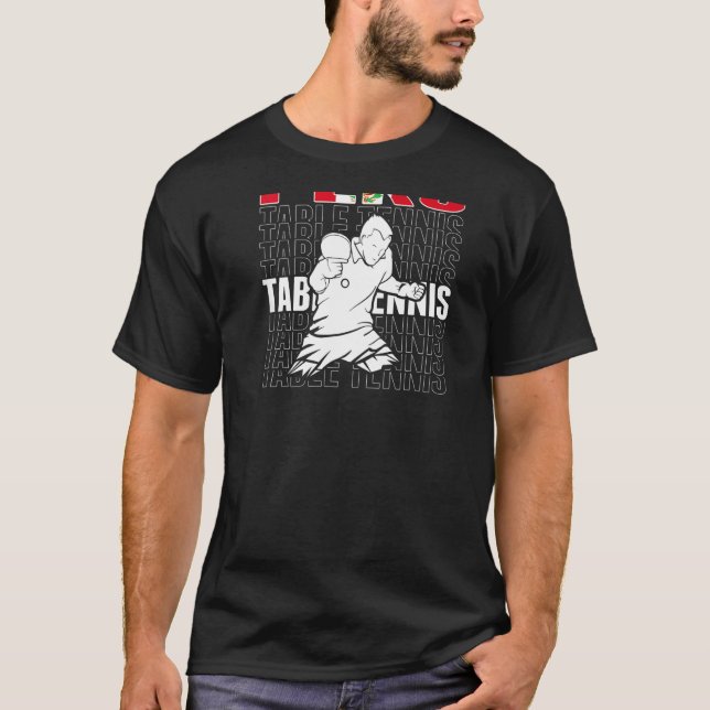 Peru Table Tennis   Support Peruvian Ping Pong Tea T-Shirt (Front)