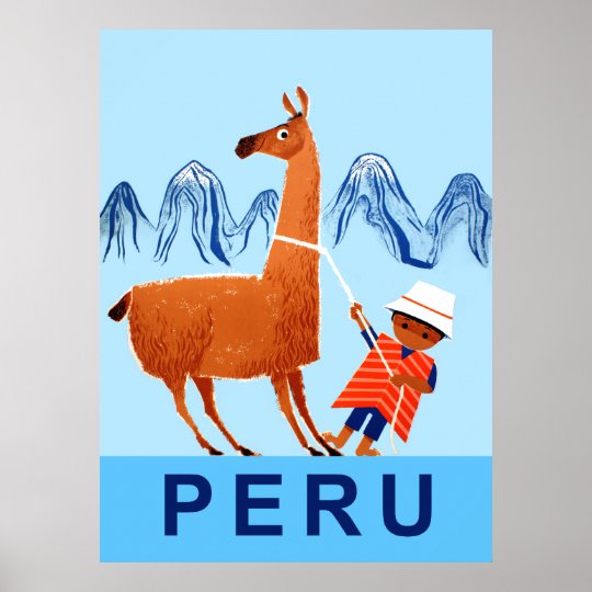 Peru Travel Poster Zazzle Com   Peru Travel Poster R120e2a4cdf74453588a51d13f450f75f Wjl5 8byvr 540 