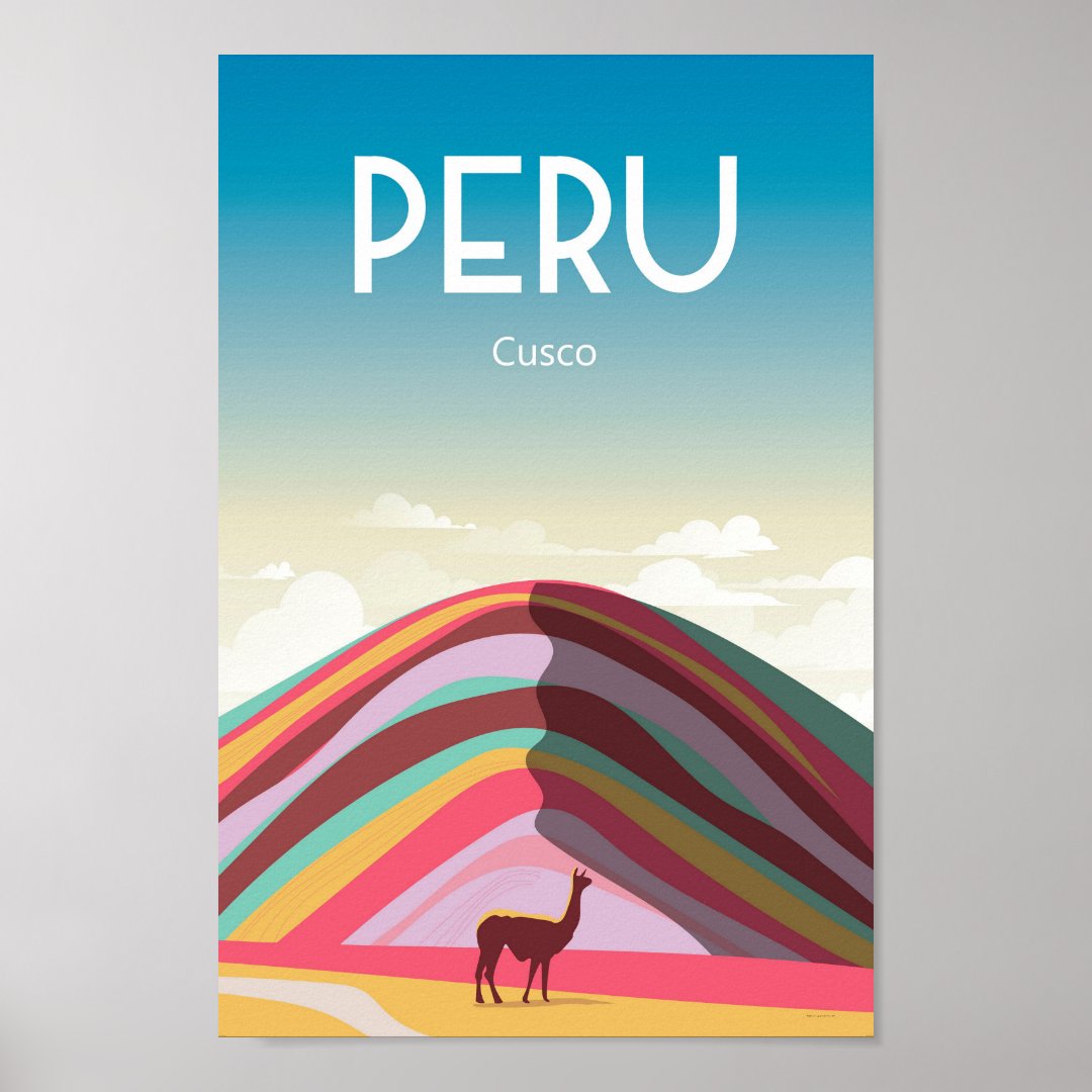 Peru Travel Poster Zazzle   Peru Travel Poster Rc2e0d8d476e8427bba30b2e8befac264 Wv2 8byvr 1080 