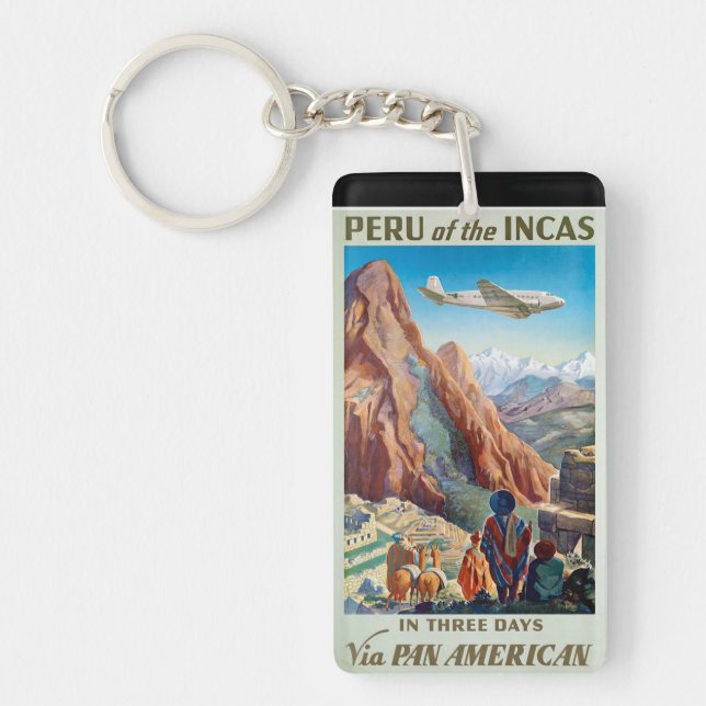 Peru vintage souvenirs keychain (Front)