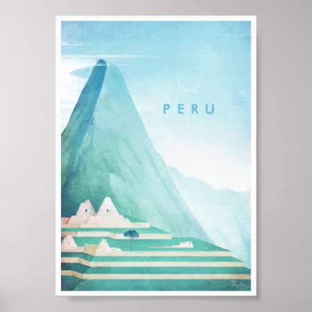 Peru Vintage Travel Poster