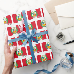 Peru Wrapping Paper, Peruvian Flag patriotic Paper