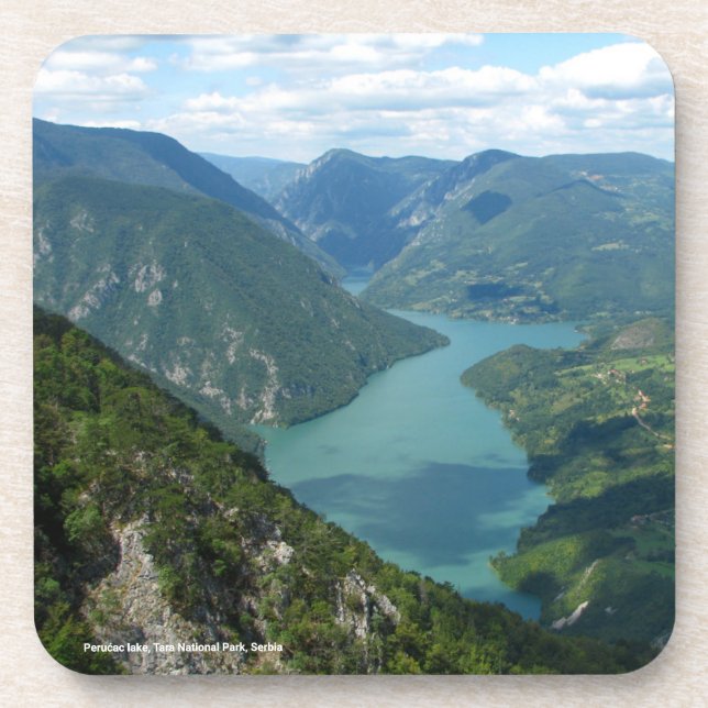 Perucac lake beverage coaster (Front)