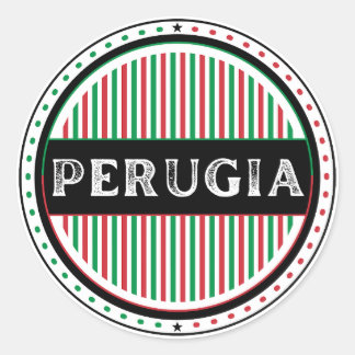 Perugia City Pride Emblem – Italian Identity Classic Round Sticker